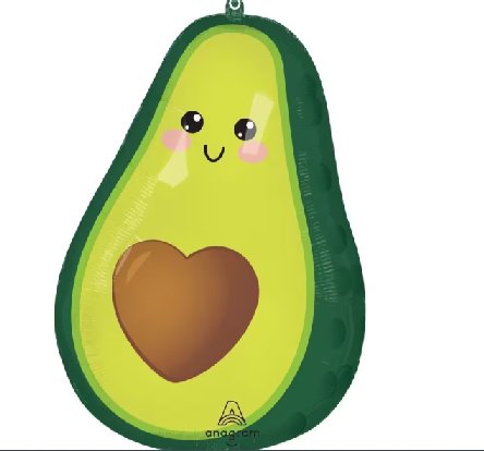 Folienballon Avocado mit Herz