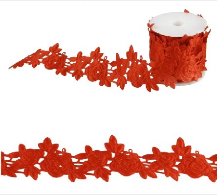 Rosenrankenband 5m, rot
