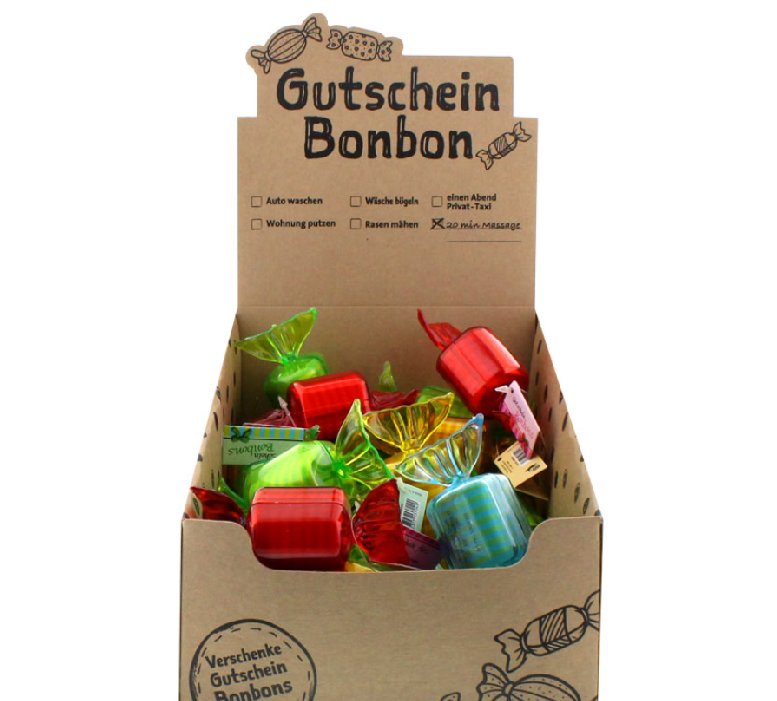 Gutscheinbonbon, 1 St�ck - blau