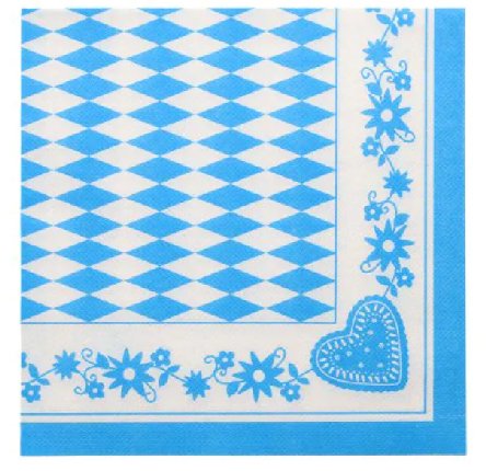 Oktoberfest bayrisch blau Servietten, 40 cm