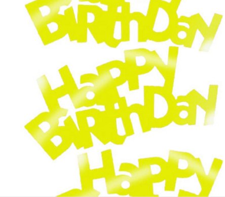 Schriftzug Happy Birthday, gold, 1 Stck