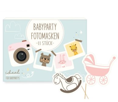 Babyparty Fotomasken, 11 Stck