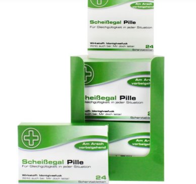 Scherztablette Scheiegal Pille