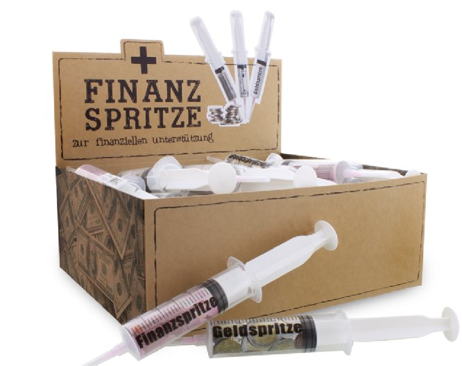 Finanzspritze - Geldspritze 1 St�ck