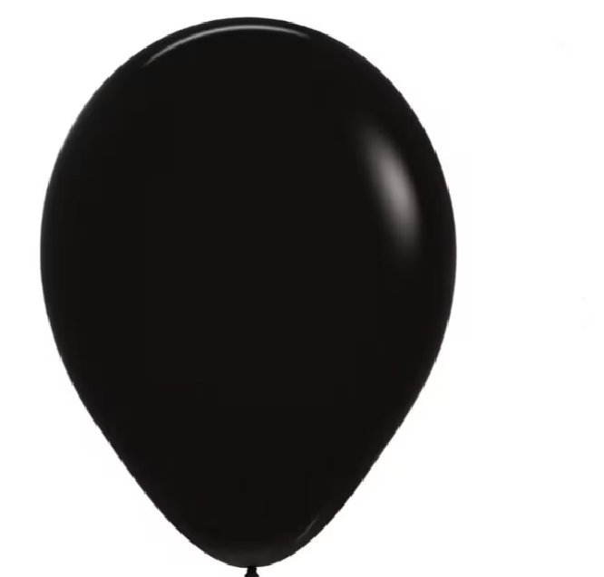 Luftballon Schwarz rund 30 cm, 10 St�ck