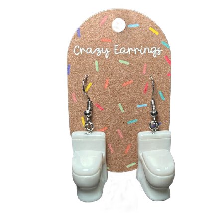 Crazy Ohrringe Toilette, 1 Paar