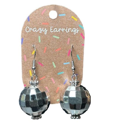 Ohrringe Discokugel, 1 Paar