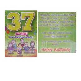 Geburtstagskarte - 37 Jahre