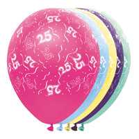 Pearl Luftballons mit Zahl 25