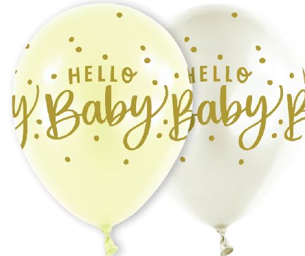 Latexballons Hello Baby,pearl frosty