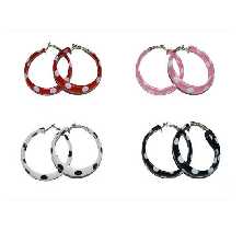 60er Jahre Ohrringe Creolen Dots