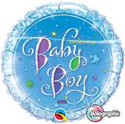 Welcome Baby Boy Stars, Holographic