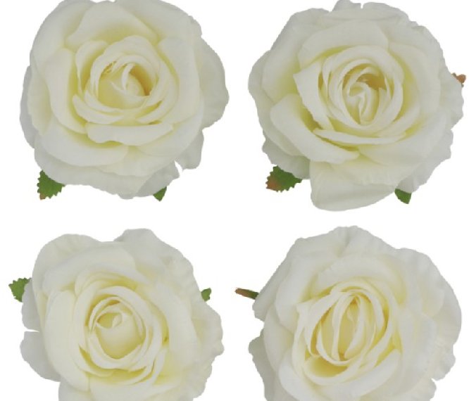 Dekorosen creme 11 x 6 cm, 4 St�ck