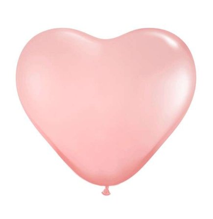 Herzballons Herz Soft Rosa, 38 cm