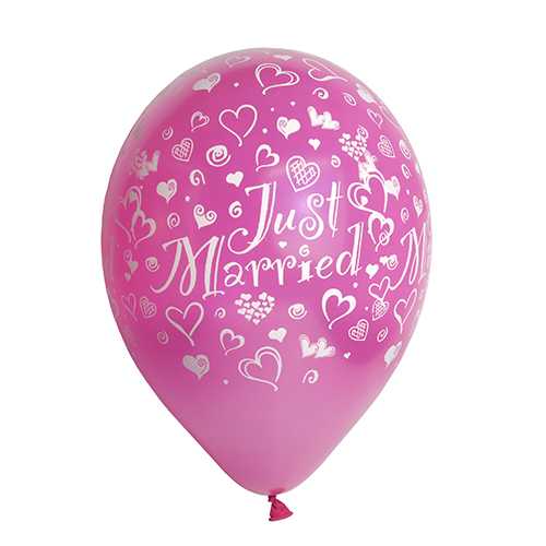 Just Married Latex Luftballons zur Hochzeit