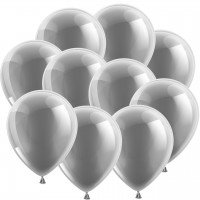 Silberne Luftballons Moondust - 33 cm -10 Stck