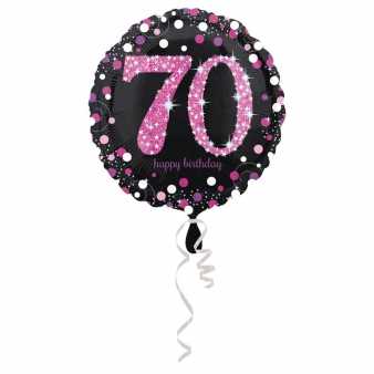 Folienballon zum 70. Geburtstag, pink