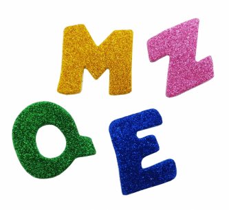 Glitzersticker Alphabet