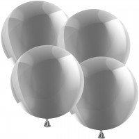 1 Luftballon XL -  50cm - Metallic - Silber