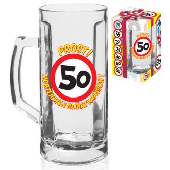 Bierhumpen Zahl 50