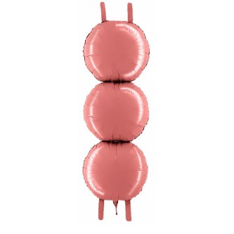 Folienballon: 3-er Sule pink gold
