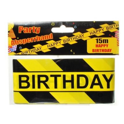 Absperrband Happy Birthday, 15m