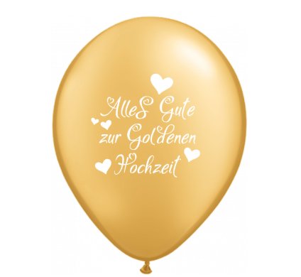 Goldene Hochzeit - Luftballons mit Druck