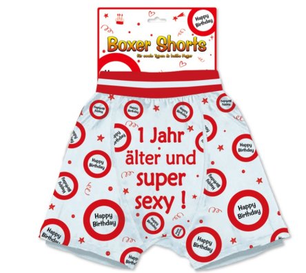 Verkehrsschild Happy Birthday Boxershorts