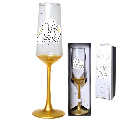Sektglas Viel Glck