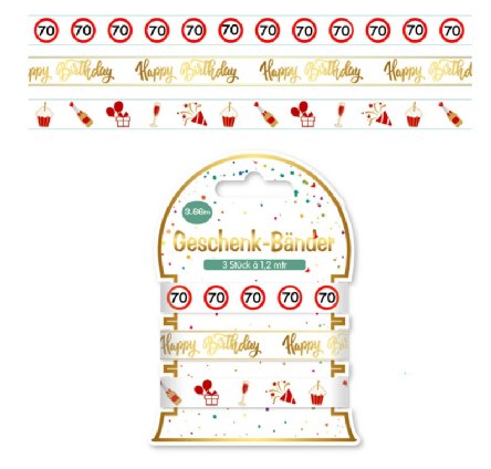 Geschenkband Set zum 70.Geburtstag