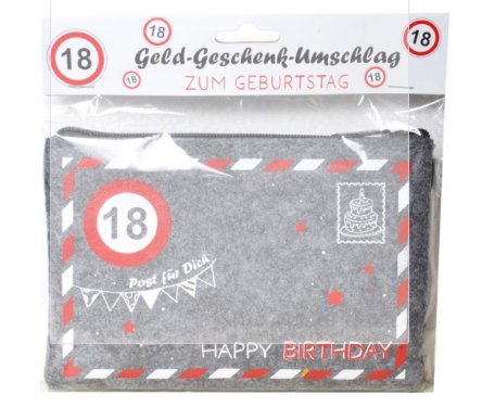 Geldgeschenk Umschlag zum 18.Geburtstag