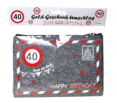 Geldgeschenk Umschlag zum 40.Geburtstag