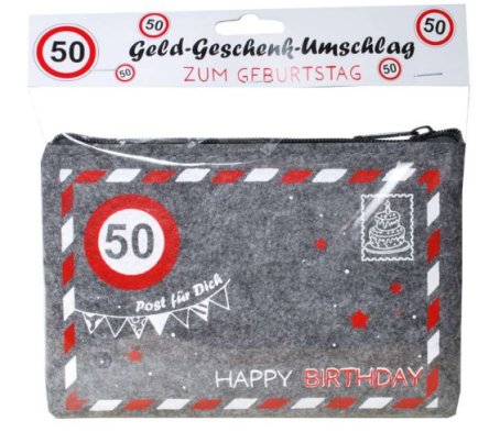 Geldgeschenk Umschlag zum 50.Geburtstag