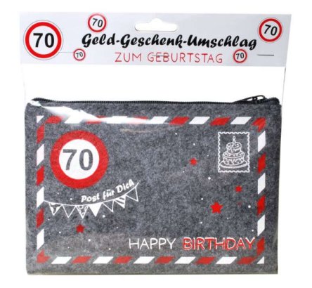 Geldgeschenk Umschlag zum 70.Geburtstag