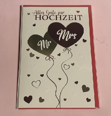 Hochzeit Gl�ckwunschkarte