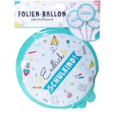 Ballon selbstaufblasend Schulkind