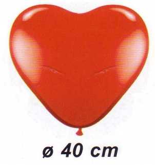 Luftballons 10 Stück Herz, rot 40 cm