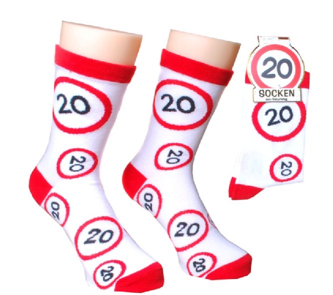 Socken zum 20. Geburtstag (Gr��e 38-42)