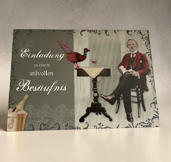 Einladung - Nostalgie Karte