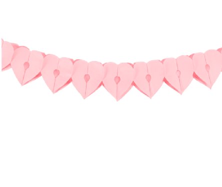 Papiergirlande � Herz,rosa