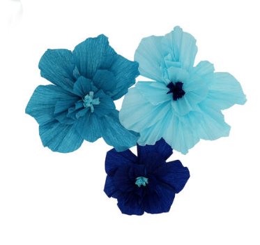 Tisch Dekoration - Blumenset Blau