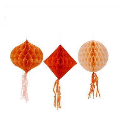 Wabenball-Set - Pretty Orange, 3 Stck