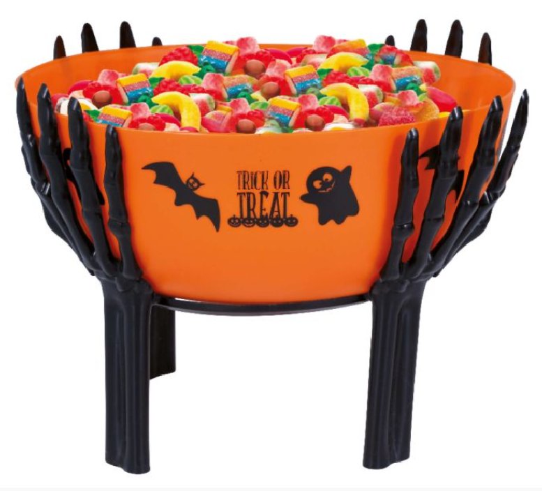 Orangefarbene Sch�ssel f�r Halloween