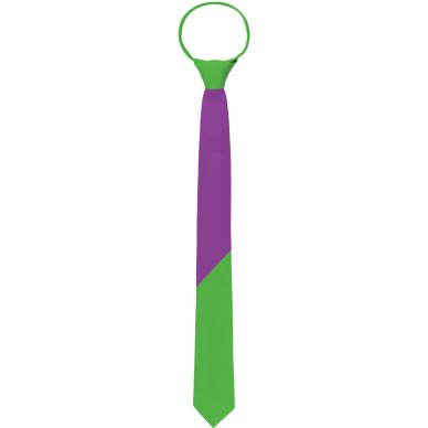 Krawatte Colorblock Lila/Grn, 1 Stck