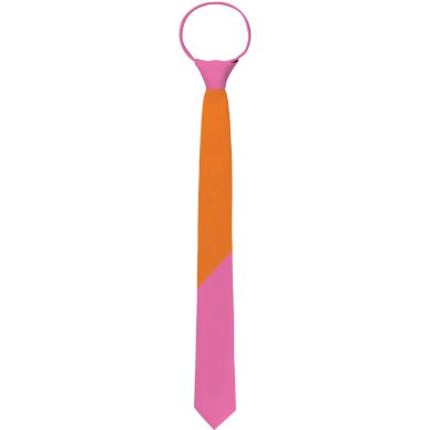 Krawatte Colorblock Orange/Rosa, 1 Stck