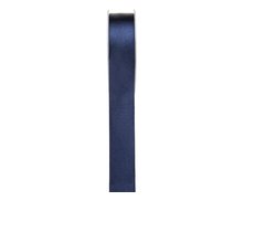 Doppelsatinband, dunkelblau - 2,5 cm x 25m