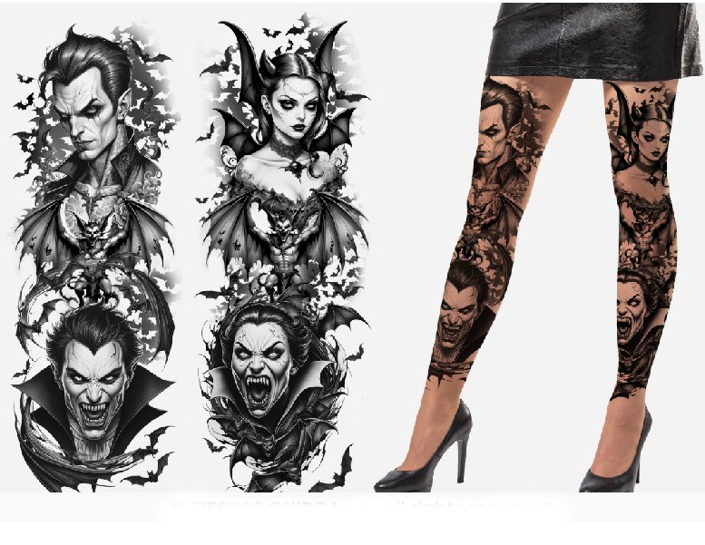 Leggins mit Tattoo Effekt