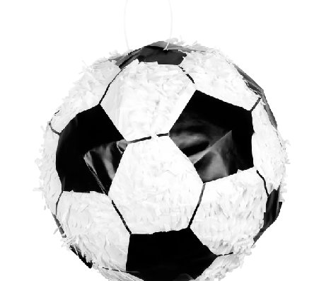 Pinata Fuball in schwarz/wei