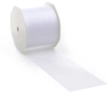 Organzaband weiß 7 cm x 25 m