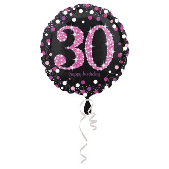Folienballon zum 30. Geburtstag, pink